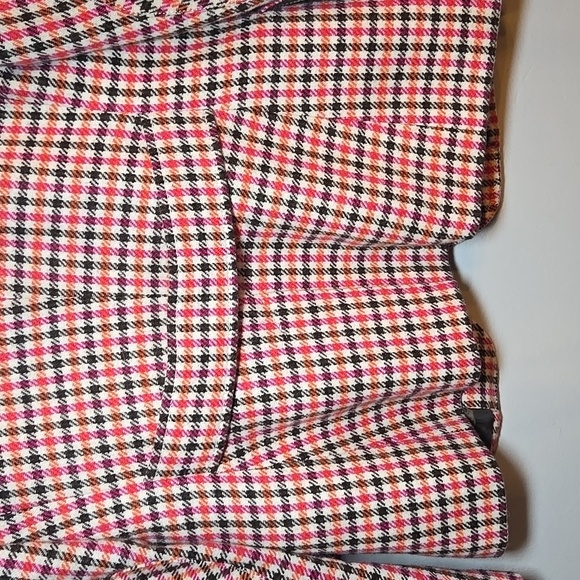 Talbots Shetland Wool Multi Color Plaid Elbow Patch Lined Blazer BWOT - Picture 8 of 13